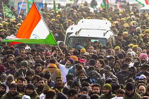 Rahul and Priyanka Gandhi in Srinagar