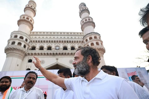 Rahul Gandhi at Charminar during Bharat Jodo Yatra