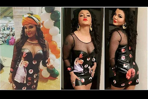 Rakhi Sawant courts controversy, booked for wearing dress with Modi’s images