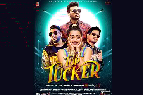 Poster of Rashmika Mandanna music video with Yuvan Shankar Raja, Badshah and Uchana Amit