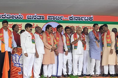 16 of 17 disqualified Karnataka MLAs join BJP, Cong’s Roshan Baig missing