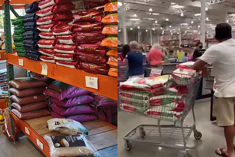 Panic buying of rice in US stores after India bans export