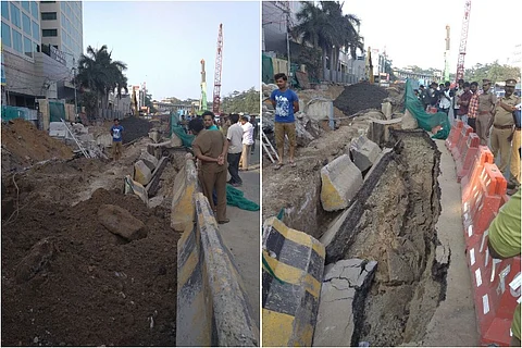 Chennai’s Anna Salai caves in again, this time near DMS