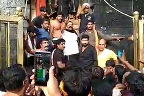 Kerala RSS man leading Sabarimala protests accused of breaking rituals