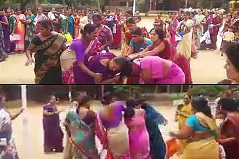 Ugly fight breaks out over free sarees in Telangana: Women tear each other’s hair out in queue
