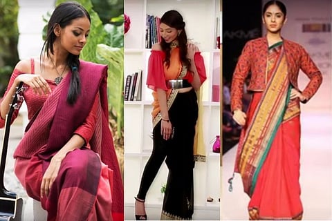 Saree with crop top, saree with shirts: If the traditional garment is to survive, it must evolve