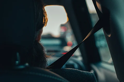Representative image of a passenger wearing seatbelt