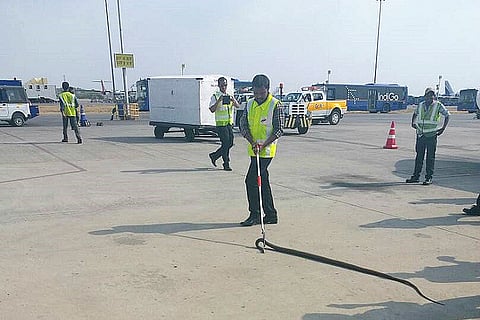 'Ticketless traveler' gives Hyderabad airport a scare: Snake found on aircraft landing gear