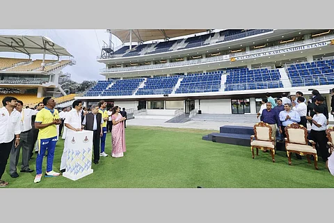 TN CM inaugurates new stand named after M Karunanidhi at MA Chidambaram stadium