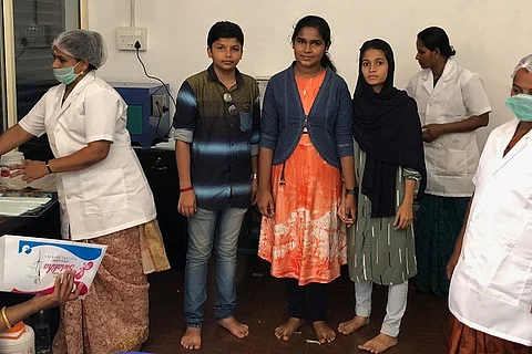 Kerala schoolkids and teacher make sanitary napkins out of water hyacinth