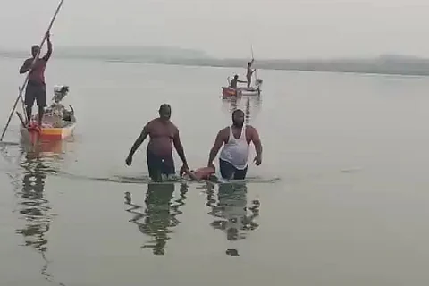 Rescue operations underway in the Krishna river where 5 students drowned