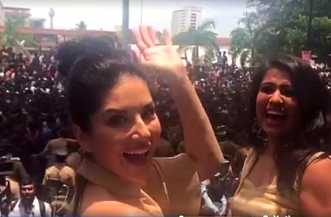 Sunny Leone's Kochi visit: Police book shop owner and 100 others for blocking road
