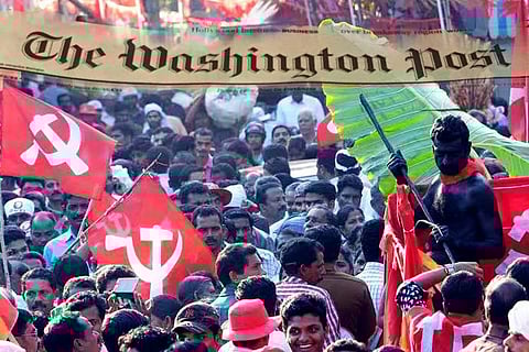 On Washington Post's front page, Kerala takes centre stage as 'a Communist success'