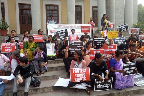 'We want justice': Trans community in B'luru protests trans, anti-trafficking bills