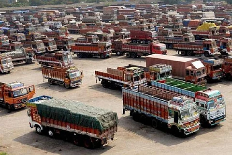 Representative image of parked trucks