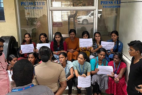‘1 computer, 2 cameras for 40 students’: TVM Press Club’s students protest bad infra