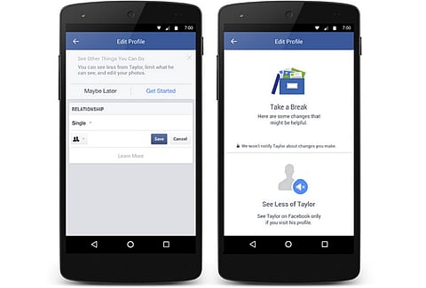 Facebook's soothing balm for a bitter break-up - a new feature to ‘take a break’