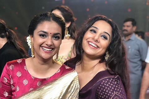 Fan girl Keerthy Suresh meets Vidya Balan