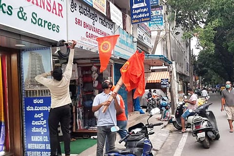 Saffron flags installed on shops in Bengaluru: 5 complaints filed, no FIR yet