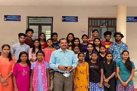 Wayanad tribal students who attended coaching under Niyama Gothra Padhathi