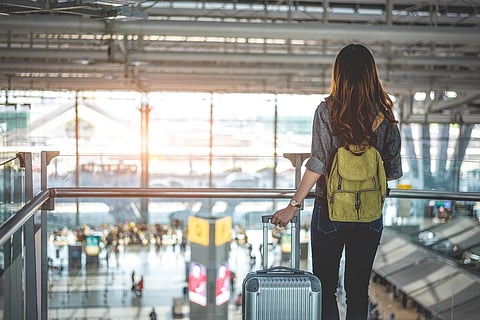 Woman at airport