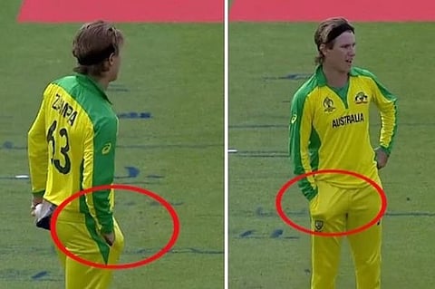 Did Australian spinner Adam Zampa indulge in ball-tampering vs India?