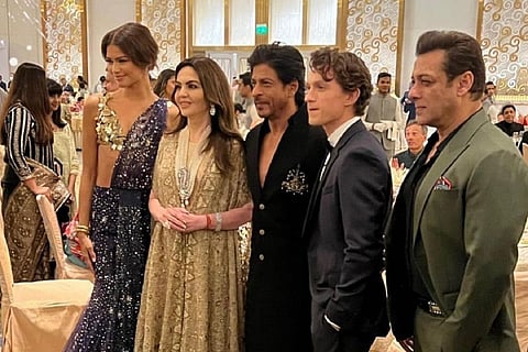 Zendaya, Nita Ambani, Shah Rukh Khan, Tom Holland, and Salman Khan at NMACC opening
