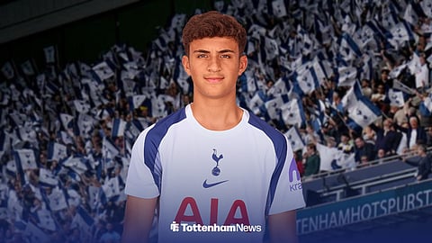Elijah Upson in a Tottenham kit