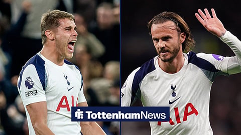 Tottenham stars Micky van de Ven and James Maddison