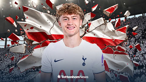 Tottenham gem Oliver Boast and a cracking England flag in the background
