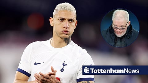 Richarlison wearing a Tottenham Hotspur shirt and Ally McCoist