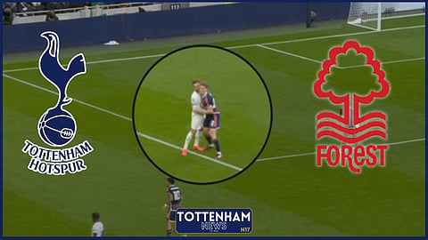 Tottenham ace James Maddison appears to throw a punch at Ryan Yates [Credit: BBC Match of the Day 2)