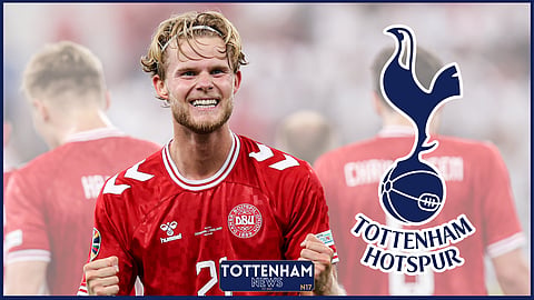 Morten Hjulmand scored against England is now linked with Tottenham.