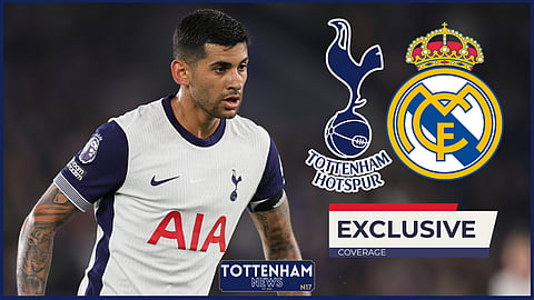 Real Madrid are linked with Tottenham star Cristian Romero. (Credit: Imago)
