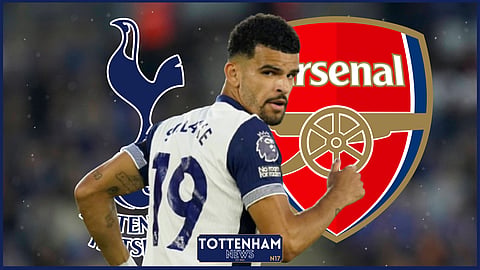 Tottenham striker Dominic Solanke struggled against Arsenal (Credit: Imago)