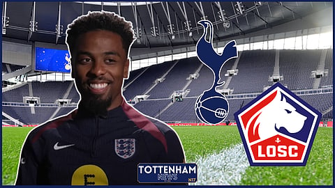 Tottenham are interested in signing Lille midfielder Angel Gomes. Credit: England YouTube channel