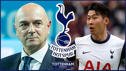 Tottenham captain Son Heung-min and chairman Daniel Levy (Credit: Imago)