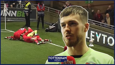 Josh Keeley creates lifelong memory away from Tottenham. Credit: Emirates FA Cup YouTube / Leyton Orient YouTube