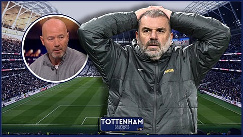 Alan Shearer moots Ange Postecoglou sack at Tottenham. (Credit - Imago/BBC iPlayer)