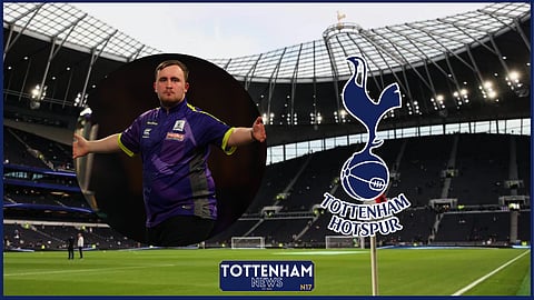 Luke Littler reacts to Tottenham's new signing (Credit: Imago)
