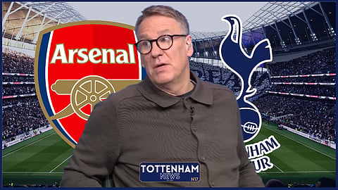 Paul Merson reacts to Google controversy ahead of Arsenal v Tottenham. (Credit - Imago/Sky Sports News on YouTube)