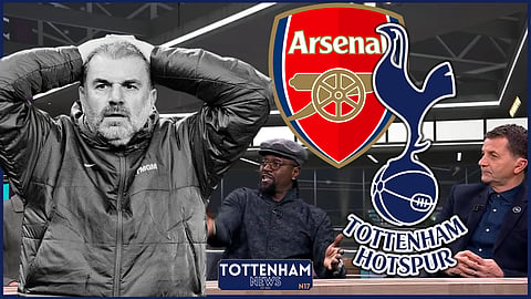 Ange Postecoglou is in sack danger as Tottenham lose to Arsenal. (Credit: PL Productions)