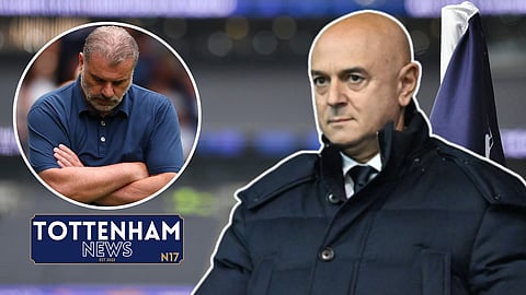 Daniel Levy in Ange Postecoglou sack talks at Tottenham. Credit: Imago
