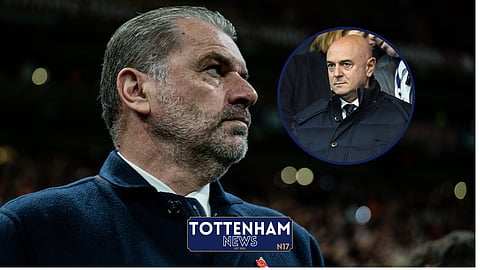 Tottenham manager Ange Postecoglou and Daniel Levy.