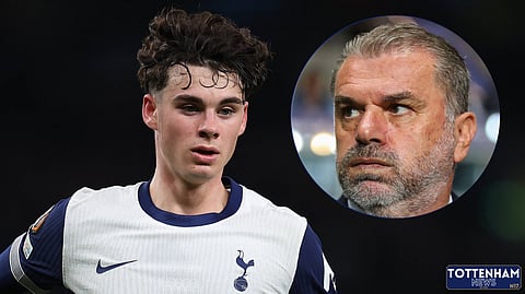 Archie Gray and Ange Postecoglou