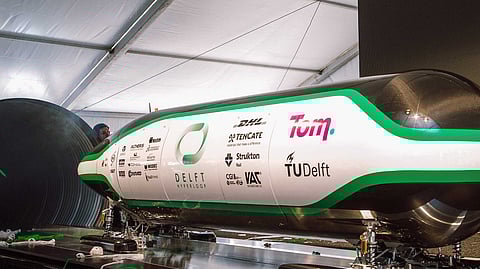DHL Carries Delft Hyperloop to California for Test