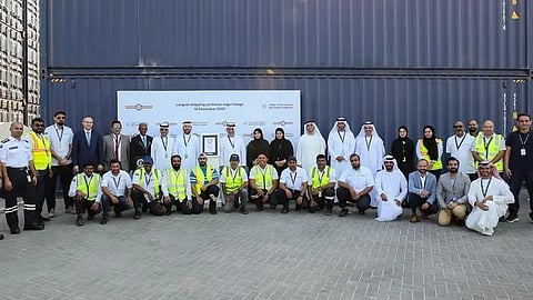 Khalifa Port Bags Guinness Record for Largest Shipping Container Logo