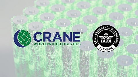 Crane Worldwide Logistics IATA CEIV Certified for Lithium Batteries