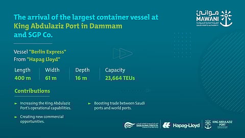 King Abdulaziz Port Docks Largest Containership to Date