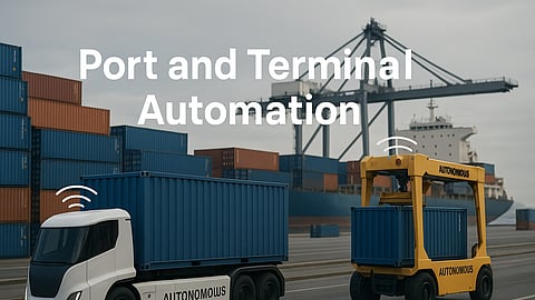 Autonomous Transportation in Ports and Terminals: State of Play